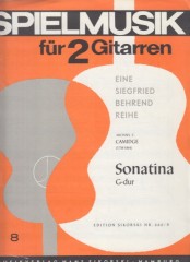 Camidge, M.C. : Sonatina in sol, per 2 Chitarre