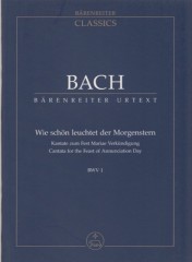 Bach, Johann Sebastian : Cantata BWV 1, Wie Schön Leuchtet. Partitura tascabile. Urtext 