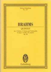 Brahms, Johannes : Quintetto op. 88. Partitura tascabile