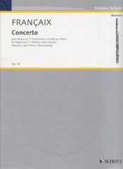 Francaix, Jean : Concerto pour Basson et 11 Instruments à Cordes. Reduction pour Basson et Piano