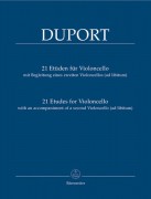 Duport, Jean Louis : 21 Etudes for Violoncello with an accompaniment of a second Violoncello ad libitum. Urtext