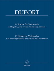 Duport, Jean Louis : 21 Etudes for Violoncello with an accompaniment of a second Violoncello ad libitum. Urtext