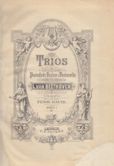 Beethoven, Ludwig van : Trios für Pianoforte, Violine und Violoncello, vol. 1. Partitura
