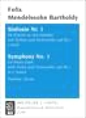 Mendelssohn Bartholdy, Felix : Symphony No. 1 in C minor (version 1829), for Piano Duet and and Violin and Violoncello ad libitum. Urtext based on the Leipzig Mendelssohn Complete Edition ed. by Ralf Wehner. Score and parts