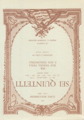 Boccherini, Luigi : Quintetti op. 27 nn. 1-6, prima versione per 2 Violini, Viola e 2 Violoncelli. Partitura tascabile Boccherini, Luigi : Quintetti op. 27 nn. 1-6, prima versione per 2 Violini, Viola e 2 Violoncelli. Partitura tascabile