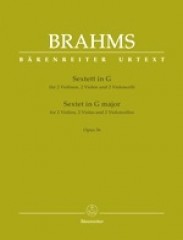 Brahms, Johannes : Sestetto op. 36, per 2 Violini, 2 Viole e 2 Violoncelli. Set parti. Urtext