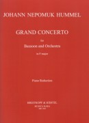 Hummel, Johann Nepomuk : Gran Concerto per Fagotto e Orchestra, riduzione per Fagotto e Pianoforte