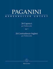Paganini, Niccolò : 24 Capricci op. 1. 24 Controdanze inglesi, per Violino. Urtext Paganini, Niccolò : 24 Capricci op. 1. 24 Controdanze inglesi, per Violino. Urtext