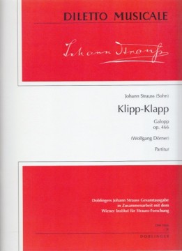Strauss, Johann : Klipp-Klapp Galopp, op. 466. Partitura