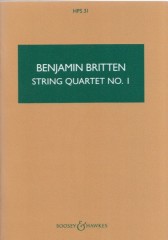 Britten, Benjamin : Quartetto d’archi nr. 1. Partitura tascabile