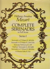 Mozart, Wolfgang Amadeus : Serenate complete, serie I. Partitura 