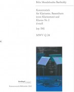 Mendelssohn Bartholdy, Felix : Konzertstück per Clarinetto, Corno di bassetto (due Clarinetti) e Orchestra n. 2 op. 114. Set parti