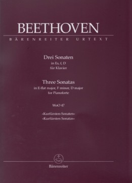 Beethoven, Ludwig van : Three Sonatas WoO 47, Kurfürsten Sonatas. Urtext