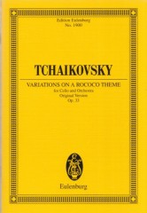 Tchaikovsky, Pyotr Il’yich : Variations on a Rococo Theme op. 33 per Violoncello e Orchestra. Partitura tascabile Tchaikovsky, Pyotr Il’yich : Variations on a Rococo Theme op. 33 per Violoncello e Orchestra. Partitura tascabile