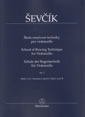 Sevcik, Otakar : Scuola del meccanismo dell’archetto op. 2 parte I e II, per Violoncello