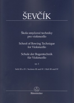 Sevcik, Otakar : Scuola del meccanismo dell’archetto op. 2 parte III e IV, per Violoncello