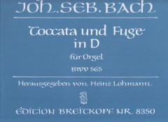 Bach, Johann Sebastian : Toccata e fuga in re minore BWV 565, per Organo