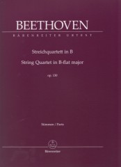 Beethoven, Ludwig van : Quartetto d’archi op. 130, set parti. Urtext Beethoven, Ludwig van : Quartetto d’archi op. 130, set parti. Urtext