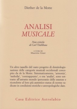 de la Motte, Diether : Analisi musicale