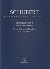 Schubert, Franz : Quartetto d’archi in re minore “La morte e la fanciulla” D 810. Partitura tascabile. Urtext