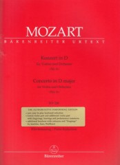 Mozart, Wolfgang Amadeus : Concerto n. 4 KV 218 in re per Violino e Orchestra, riduzione per Violino e Pianoforte. Urtext Mozart, Wolfgang Amadeus : Concerto n. 4 KV 218 in re per Violino e Orchestra, riduzione per Violino e Pianoforte. Urtext