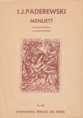 Paderewski, Ignacy Jan  : Menuett, per Chitarra