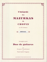 Chopin, Frédéric : L’integrale delle Mazurche, arrangiamento per 2 Chitarre, vol. 11: op. 63