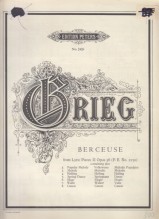 Grieg, Edvard : Berceuse (from Lyric Pieces II) op. 38, per Pianoforte