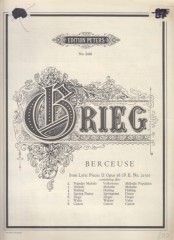 Grieg, Edvard : Berceuse (from Lyric Pieces II) op. 38, per Pianoforte