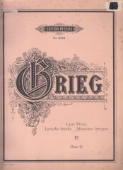 Grieg, Edvard : Lyric Pieces III op. 43, per Pianoforte