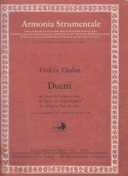 Chalon, Frédéric : Duetti per Flauti dolci Soprani o Tenori