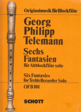 Telemann, Georg Philipp : 6 Fantasie per Flauto dolce Contralto solo