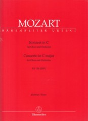 Mozart, Wolfgang Amadeus : Concerto per Oboe e Orchestra KV 314. Partitura. Urtext