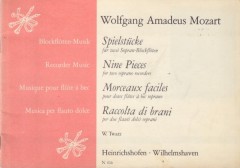Mozart, Wolfgang Amadeus : Raccolta di brani, per 2 Flauti dolci