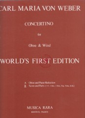 Weber, Carl M. von : Concertino per Oboe e Fiati. Partitura e set parti