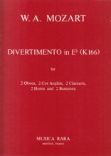 Mozart, Wolfgang Amadeus : Divertimento K 166 per 10 strumenti a Fiato. Set parti Mozart, Wolfgang Amadeus : Divertimento K 166 per 10 strumenti a Fiato. Set parti