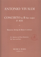 Vivaldi, Antonio : Concerto P. 401, per Fagotto, Archi e Basso continuo. Partitura e set parti