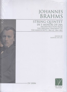 Brahms, Johannes : String Quintet op. 34 A. Partitura e Set parti