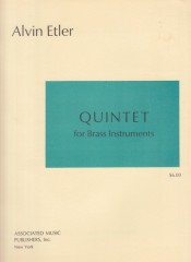 Etler, Alvin : Quintet for Brass Instrument. Partitura
