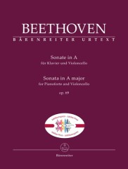 Beethoven, Ludwig van : Sonata in la op. 69, per Violoncello and Pianoforte. Urtext
