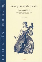 Händel, Georg Friedrich : Sonata g-Moll HWV 364b, for Viola da Gamba (or Viola) & B. c.
