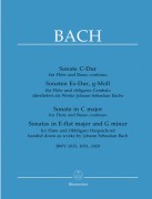 Bach, Johann Sebastian : Sonate BWV 1033, 1031, 1020 per Flauto traverso e Pianoforte. Urtext Bach, Johann Sebastian : Sonate BWV 1033, 1031, 1020 per Flauto traverso e Pianoforte. Urtext