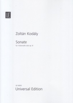 Kodály, Zoltán  : Sonata op. 8, per Violoncello solo (1915)