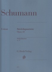 Schumann, Robert : Quartetto op. 41, per 2 Violini, Viola e Violoncello. Set parti. Urtext Schumann, Robert : Quartetto op. 41, per 2 Violini, Viola e Violoncello. Set parti. Urtext