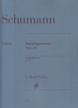 Schumann, Robert : Quartetto op. 41, per 2 Violini, Viola e Violoncello. Set parti. Urtext