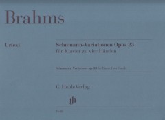 Brahms, Johannes : Schumann Variations op. 23, per Pianoforte 4 mani. Urtext