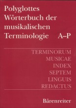 AA.VV. : Polyglottes Wörterbuch der musikalischen Terminologie. Terminorum musicae index septem linguis redactus