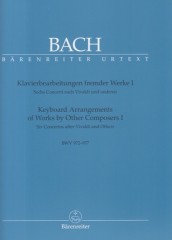 Bach, Johann Sebastian : Opere di altri compositori arrangiate per strumento a tastiera, vol. I. Urtext