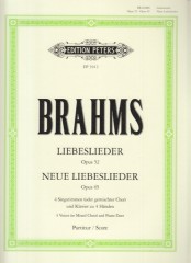 Brahms, Johannes : Liebeslieder Op. 52 and Neue Liebeslieder Op. 65. Partitura