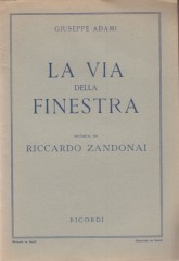 Zandonai, Riccardo : La via della finestra. Libretto